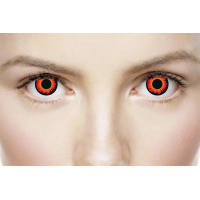 MesmerEyez - Twilight Breaking Dawn Halloween farbige Kontaktlinsen - Rot/Schwarz